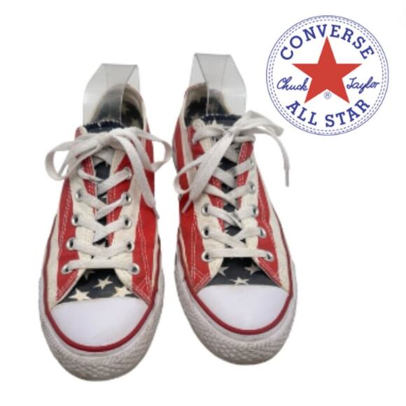 Converse UNISEX All Star OX Chuck Taylor Low M3494 American Flag MEN 8 / WMN 10 - Picture 3 of 12